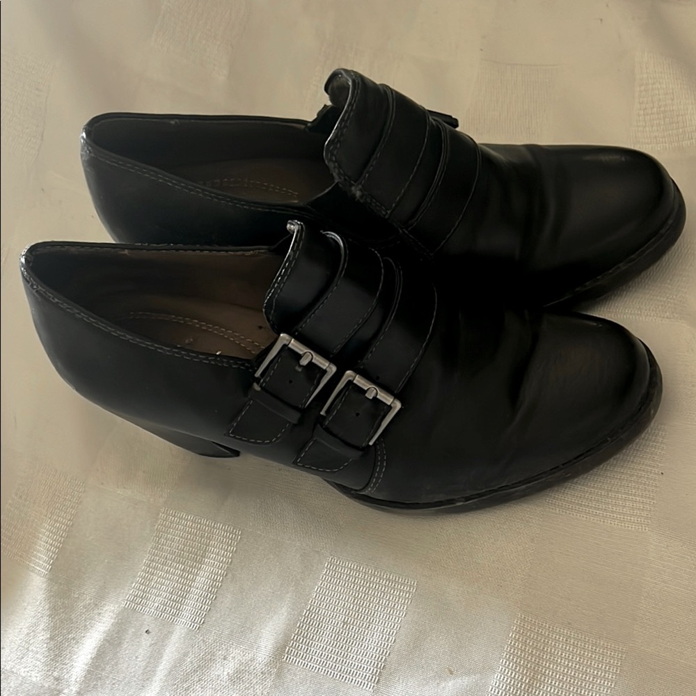 Natural Soul Black Double Buckle Men's Oxfords